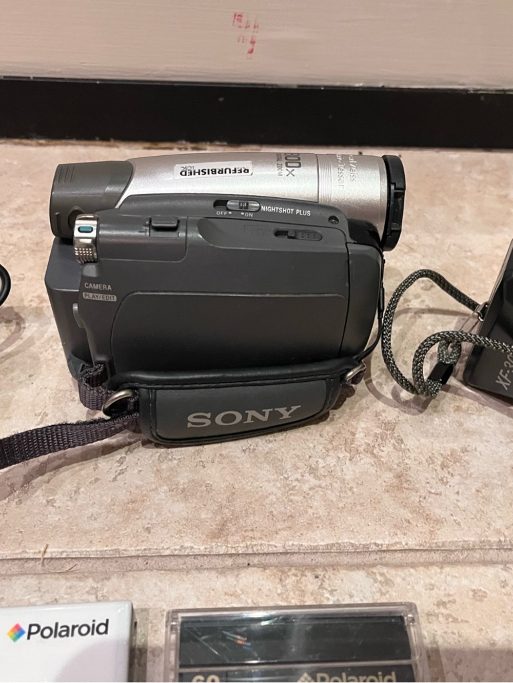 Sony Handycam Camcorder for parts Ricoh camera Polaroid blank tapes new and used - Picture 5 of 9